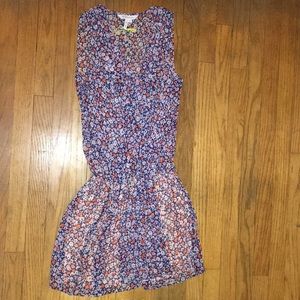 BCBGeneration Hot Coral Combo floral dress